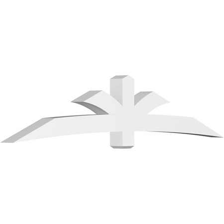 Ekena Millwork Davenport Architectural Grade PVC Gable Bracket, 108"W x 22 1/2"H x 6"D x 6"F, 5/12 Pitch GBP108X23X0606DAV00